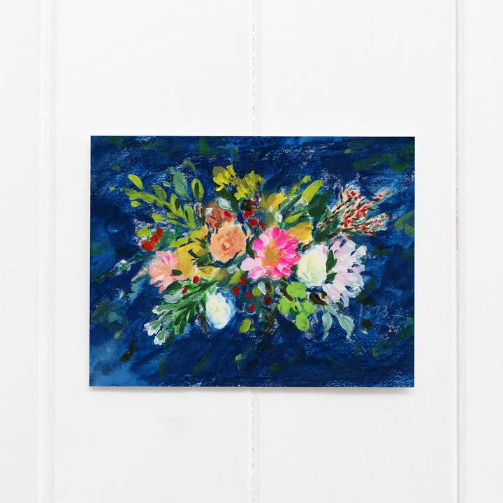 (1049) Cartão de Saudação Floral/Bouquet de Flores de Rosa Quente por atacado de Catholic Handmade