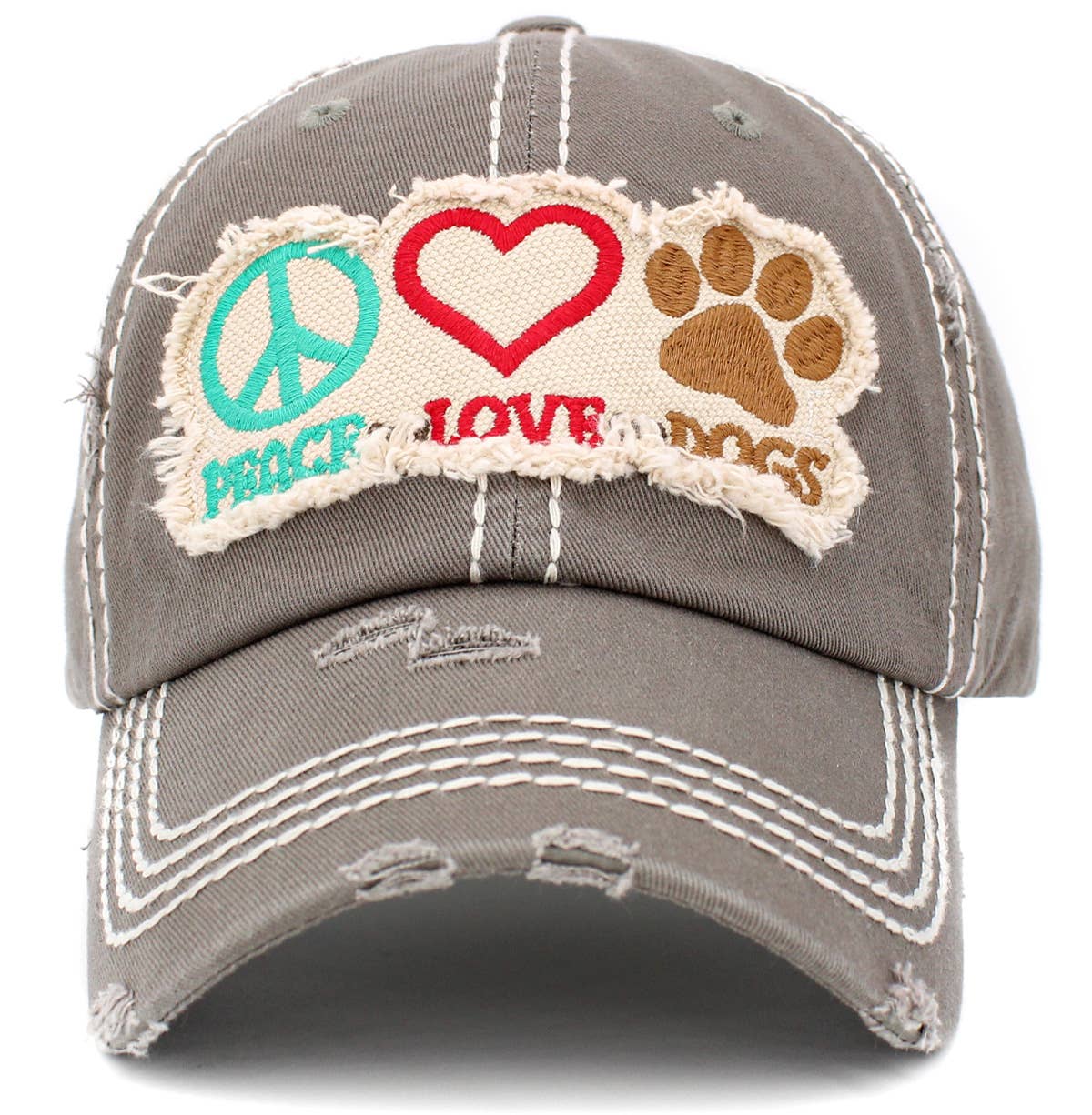 KBETHOS - Wholesale Hat Accessory - Women's - Peace Love Dogs Vintage Ballcap9