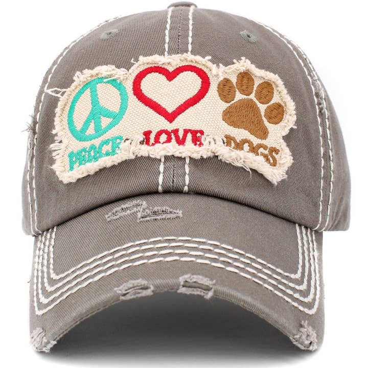 KBETHOS - Wholesale Hat Accessory - Women's - Peace Love Dogs Vintage Ballcap9