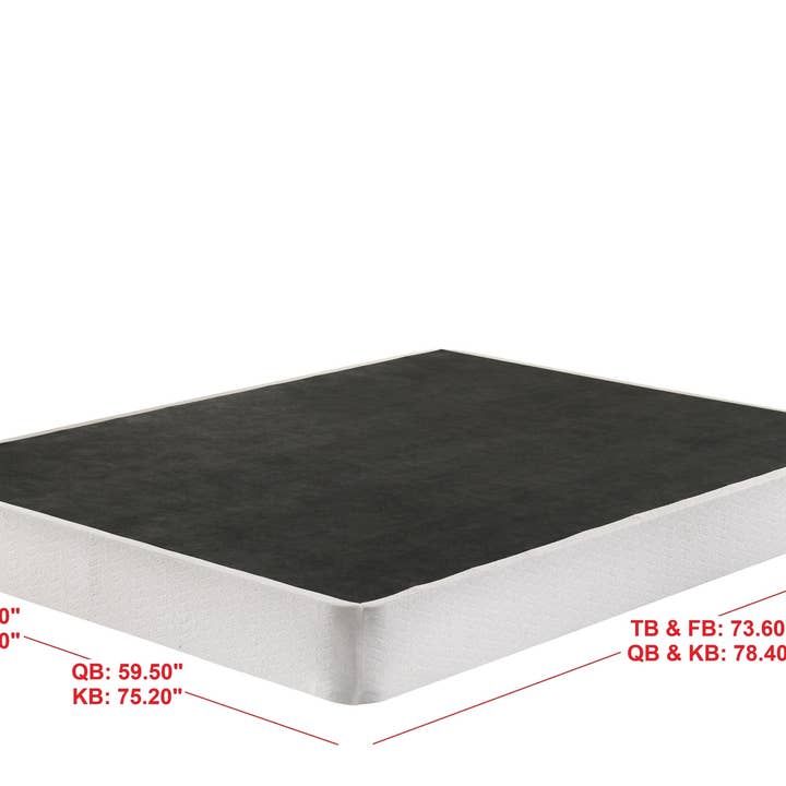 Home Design - Wholesale Bedroom Furniture - Canton 8" Twin Standard Profile Metal Box Spring, Mattress Metal Foundation, Fabric Cover Included, Easy Assembly5