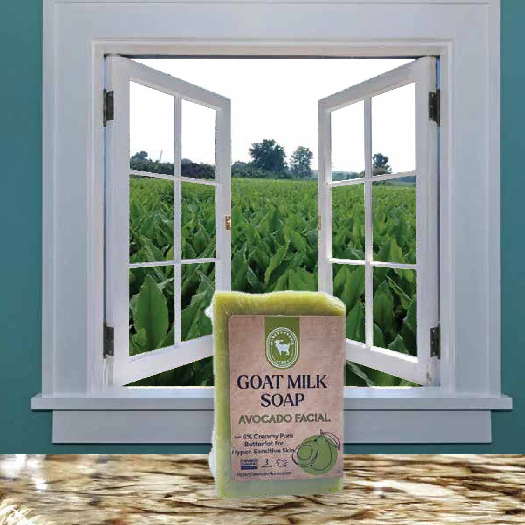 Honey Sweetie Acres - Wholesale Bar Soap - Facial: Avocado Facial Goat Milk Soap1