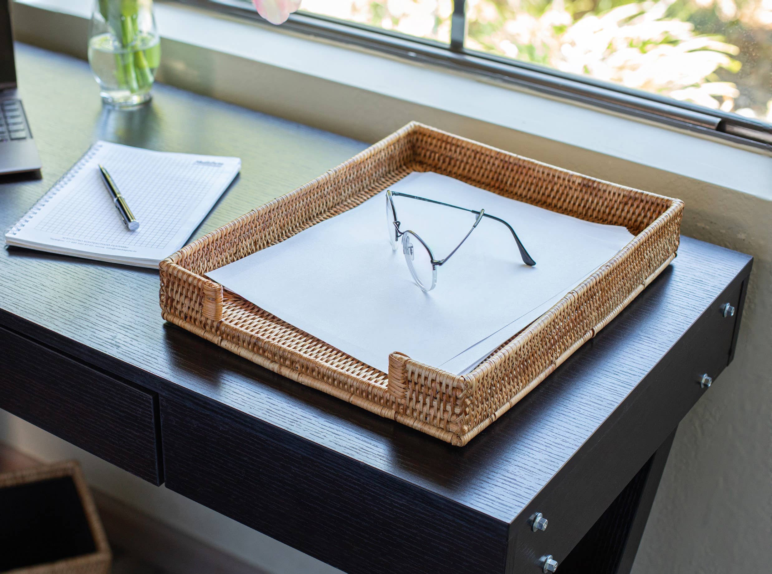 Artifacts Trading Company – wholesale Desk tray – Rattan Paper Tray: Office Organizer, Letter-Size File6