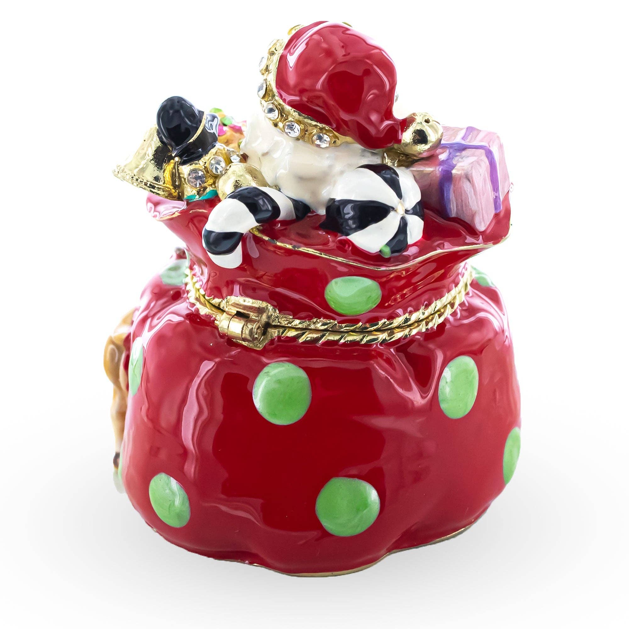 BestPysanky - Wholesale Decorative Figurine - Santa in Gifts Bag Trinket Box Figurine3