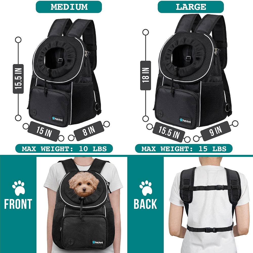 PetAmi - Wholesale Pet Carrier - Cat/Dog - Deluxe Front Chest Pet Carrier Backpack11