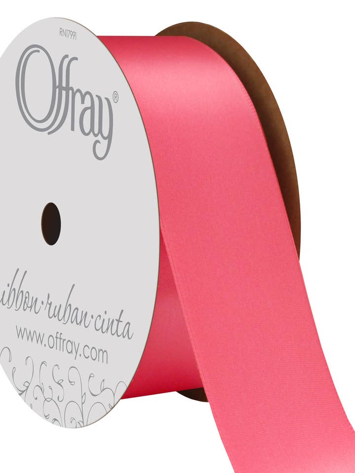 Single-Face Satin French Pink 1-1/2" x 10 Yards for wholesale by Berwick Offray Ribbon