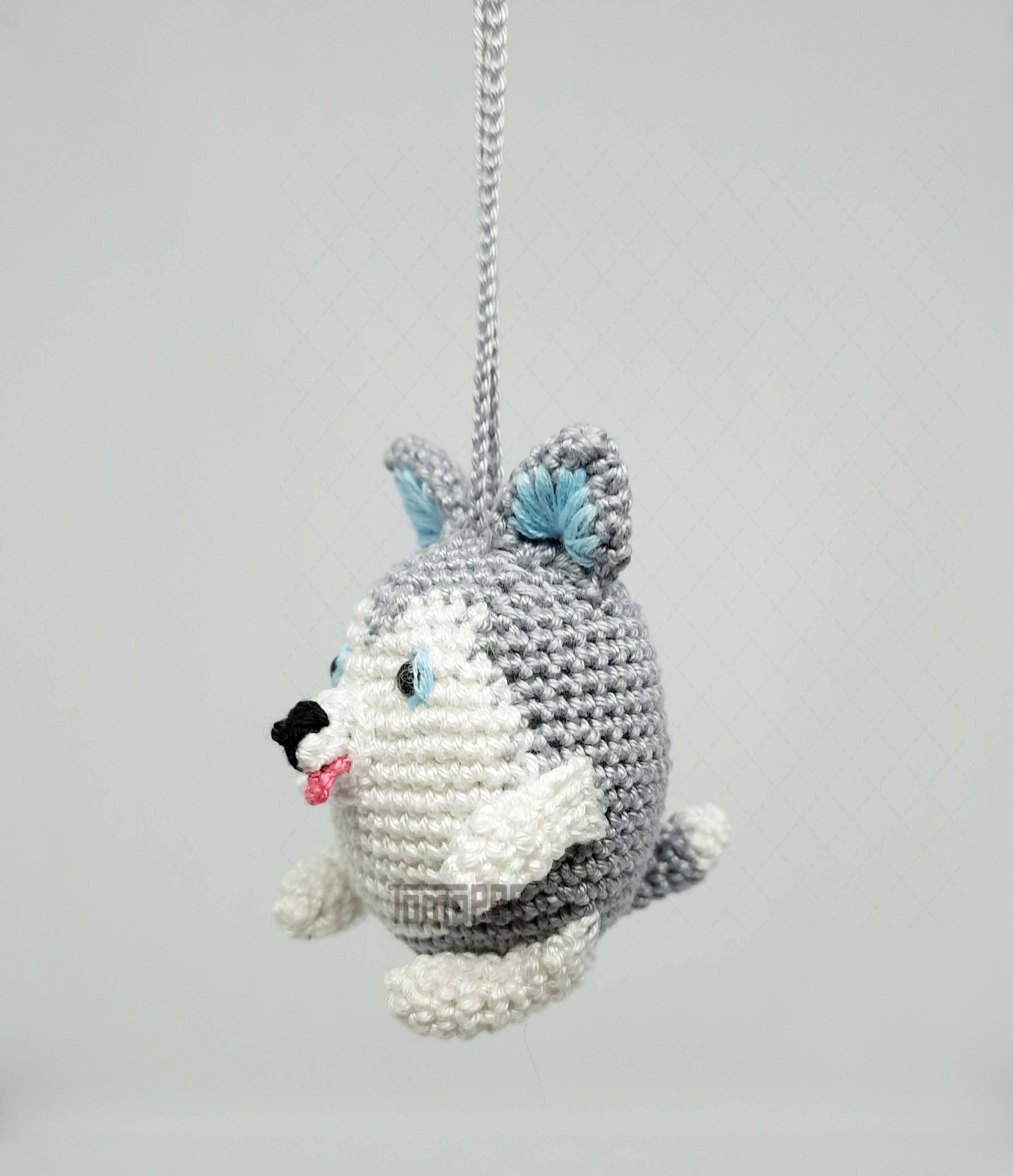 TOMOPOD LLC - Wholesale Car Decorative Charm - Unisex - Crochet Husky Car Mirror Hanging Accessories, Dog Lover Gift7