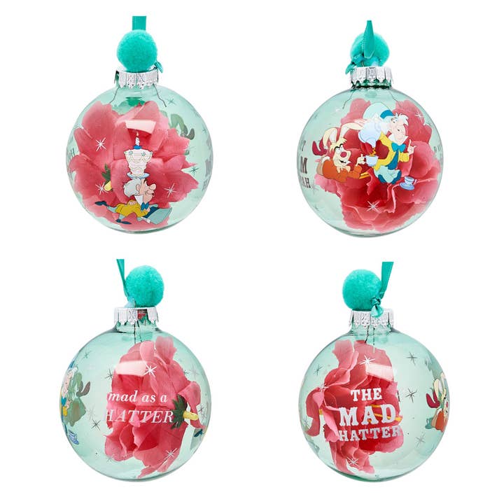 WIDDOP and Co. – wholesale Juldekoration – Disney-uppsättning med 7 kulor - Alice i Underlandet