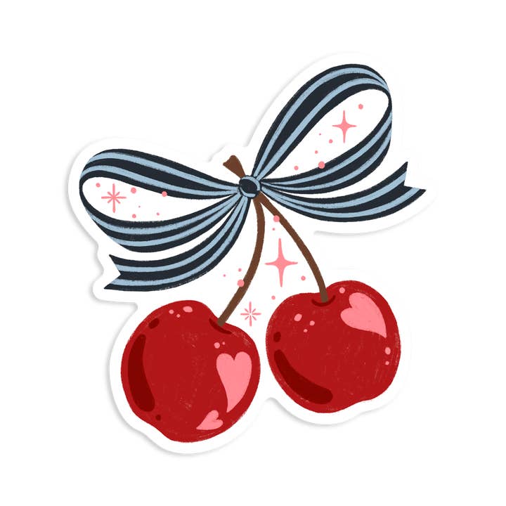 Day One Paper Co. - Wholesale Sticker - Cherry Bow - Vinyl Sticker