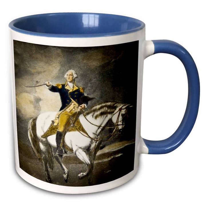 3dRose - Wholesale Coffee Mug - 11oz Two-Tone Blue Mug General George Washington at Trenton