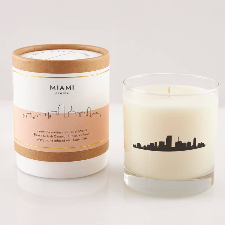 Miami Florida City Soy Candle for wholesale by Scripted Fragrance