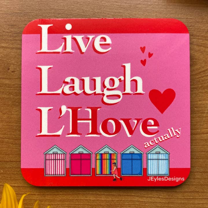 Base de Copos "Viver, Rir, L'Hove" por atacado de JEylesDesigns