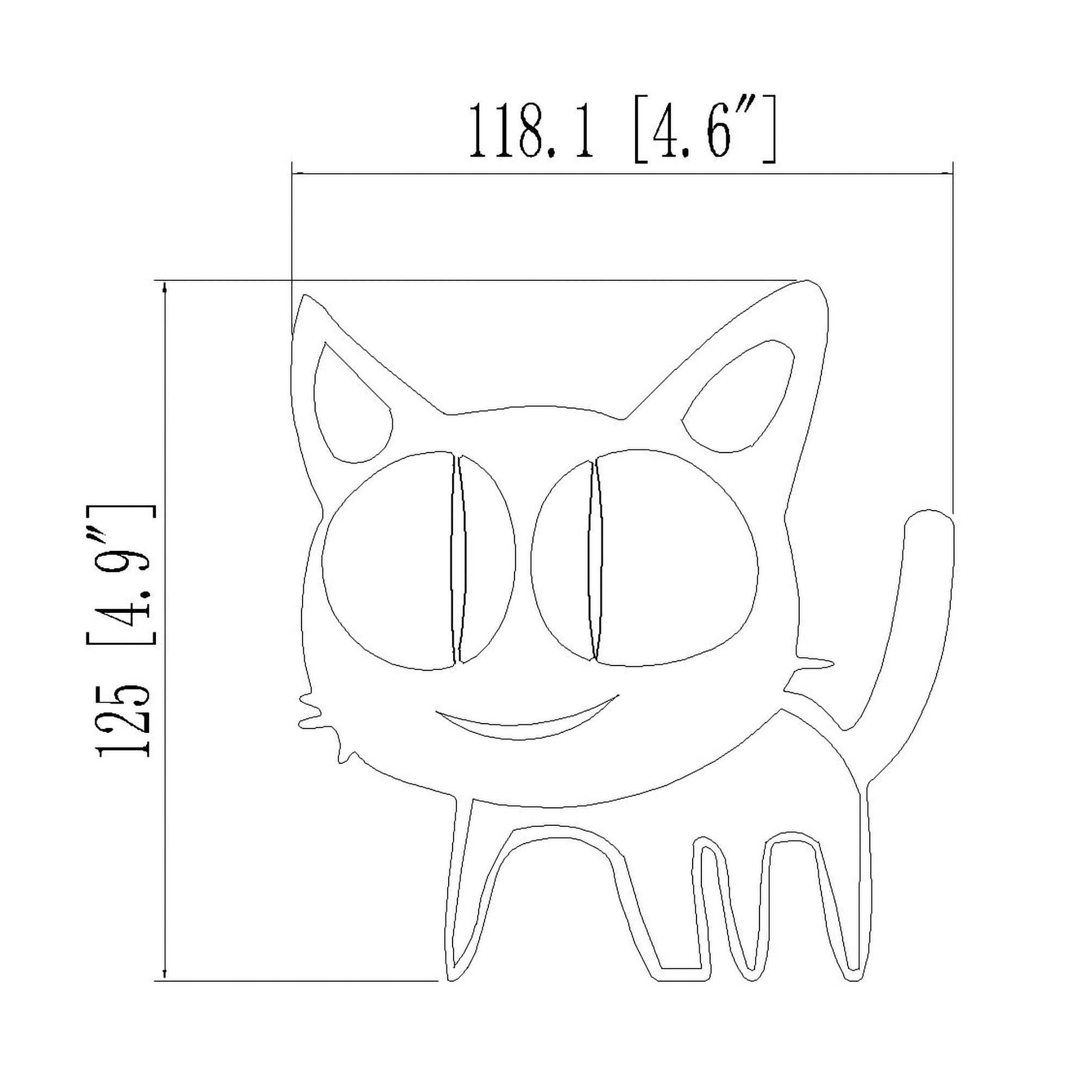 FIXTUREDISPLAYS – Engroshandel Pyntefigur – 4,6X4,9X0,4" Yndefuld Metal Kattekunst Moderne Interiører med Elegance 21940-802