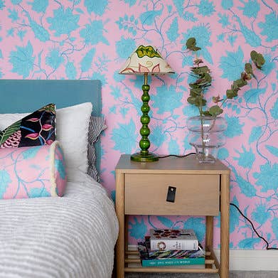 Wear the Walls - Wholesale Wallpaper - Hermosa Wallpaper in Pink/Turquoise2