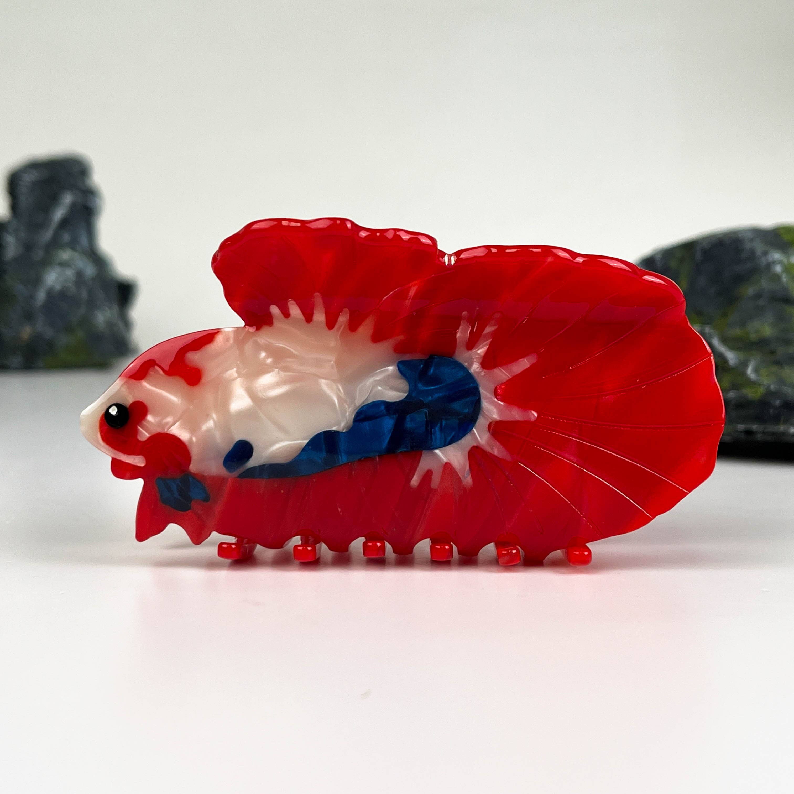 TheDivaSoap - Vendita all'ingrosso Fermaglio per capelli - Donna - Pinza per capelli media Betta Fish, serie Ocean