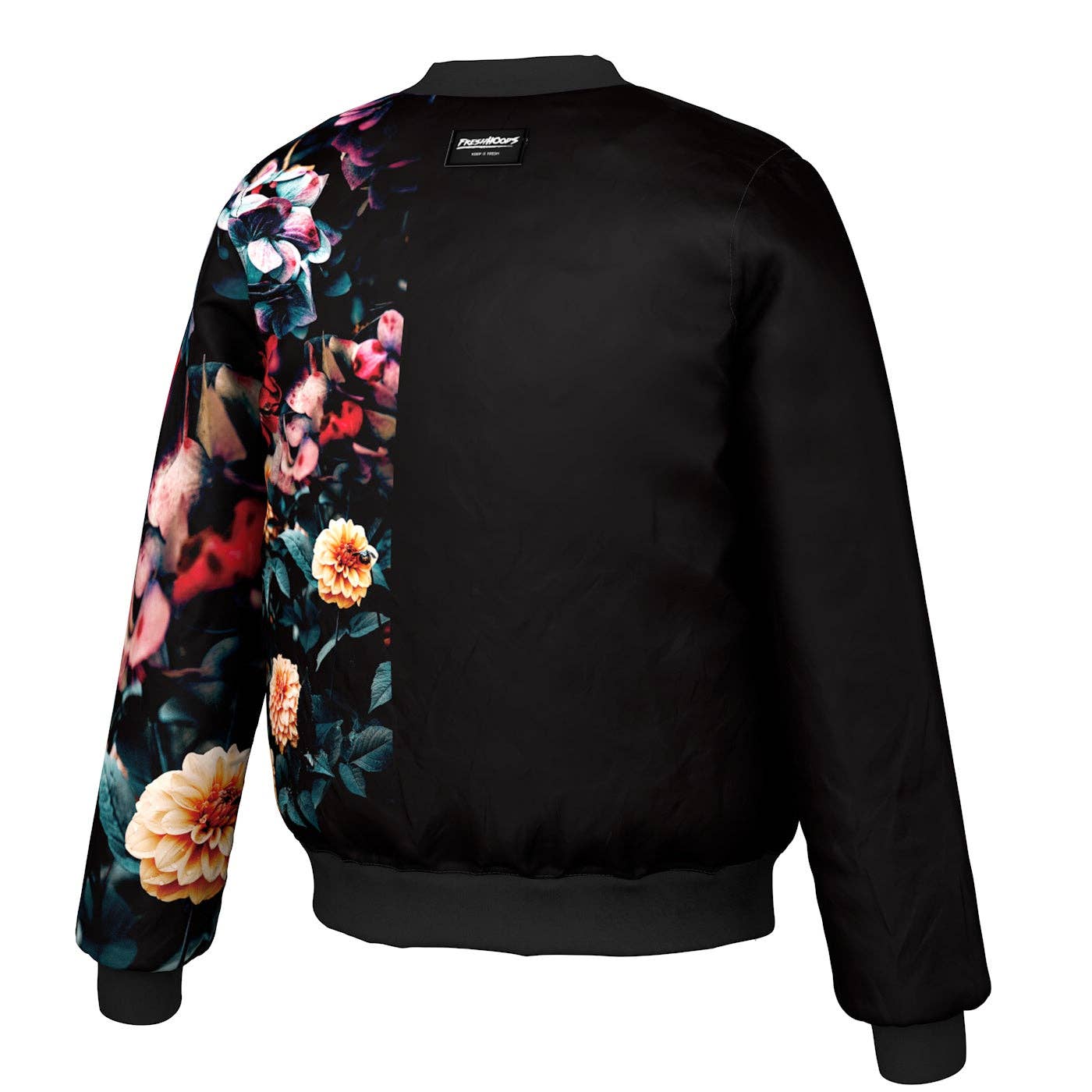 FreshHoods - Wholesale Bomber Jacket - Women's - Vintage Flowers Bomber Jacket2