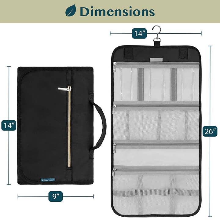Pavilia - Wholesale Toiletry Bag - Unisex - Rollout Hanging Toiletry Organizer Bag3