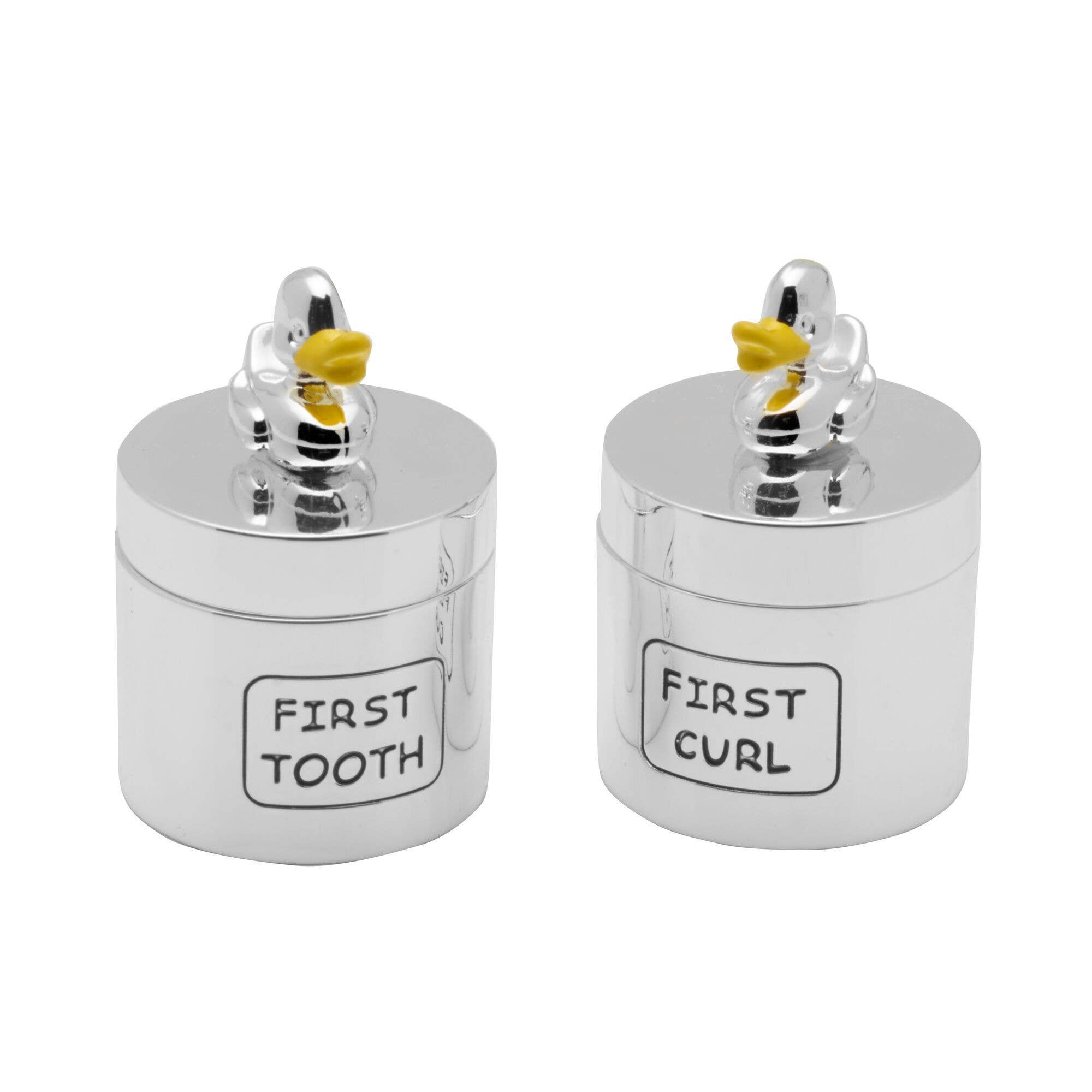 Lifetime Brands Silverwarehouse - Vente Boîte à souvenirs – enfant et bébé - BOÎTES À BOUCLES BABY DUCK FIRST TOOTH0