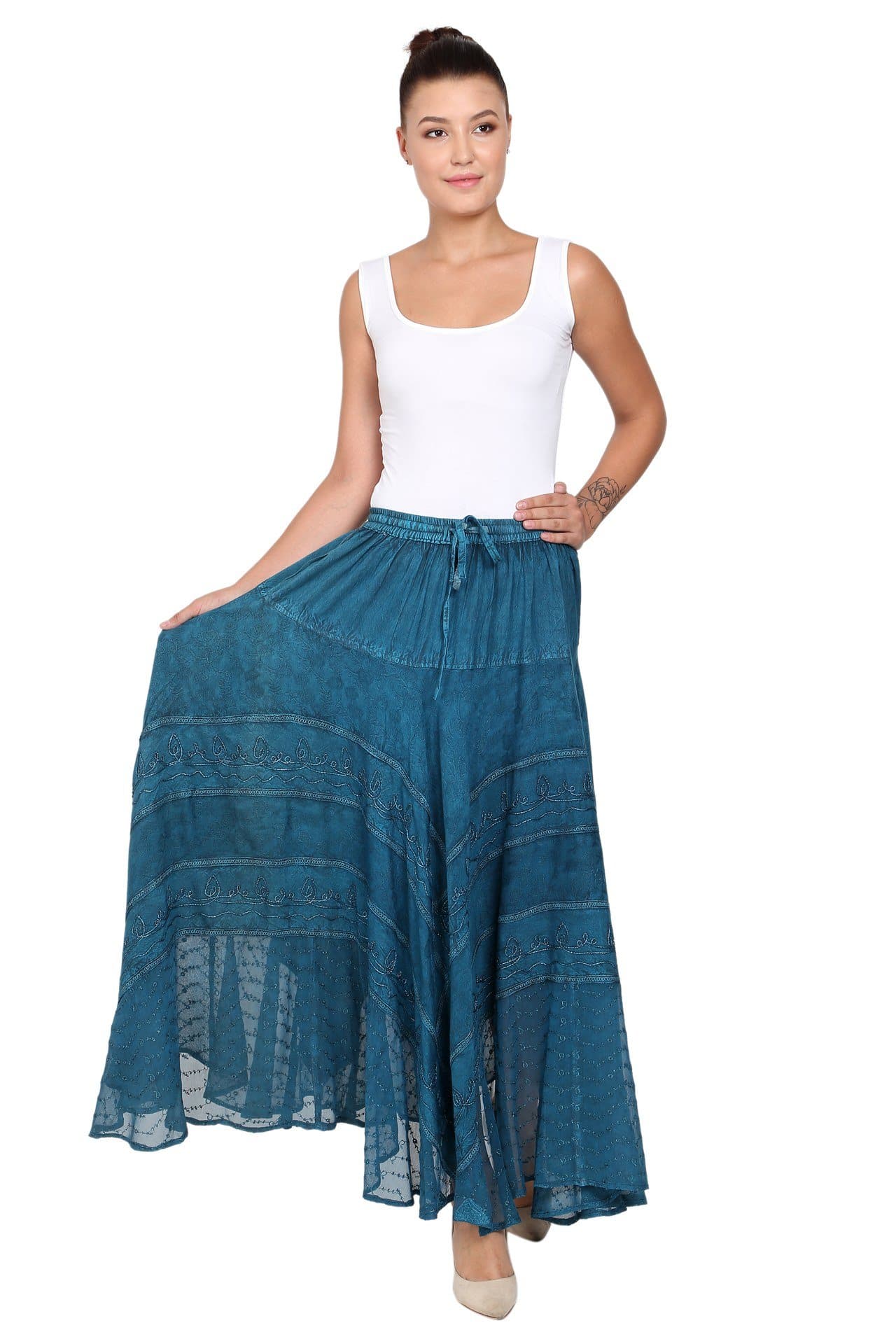 Assorted Long Acid Wash Skirt for wholesale on Faire1