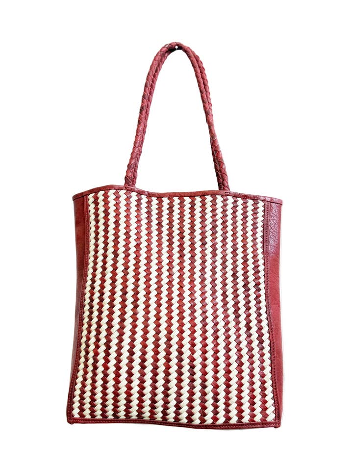 Darna Red and White Tote Bag for wholesale by Happy French Gang