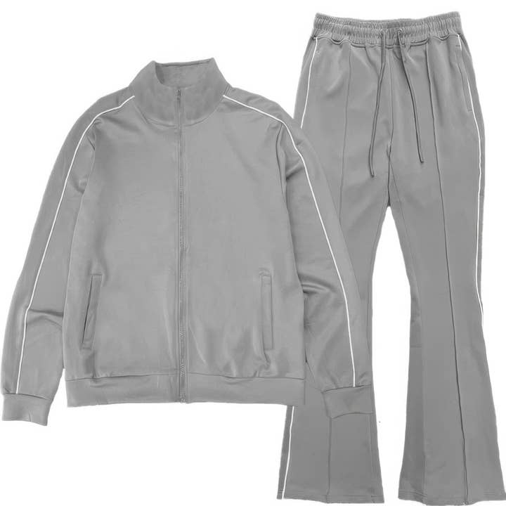 CC Wholesale Clothing - Wholesale Tracksuit - Men's - Mens Side Pipe Track Jacket5