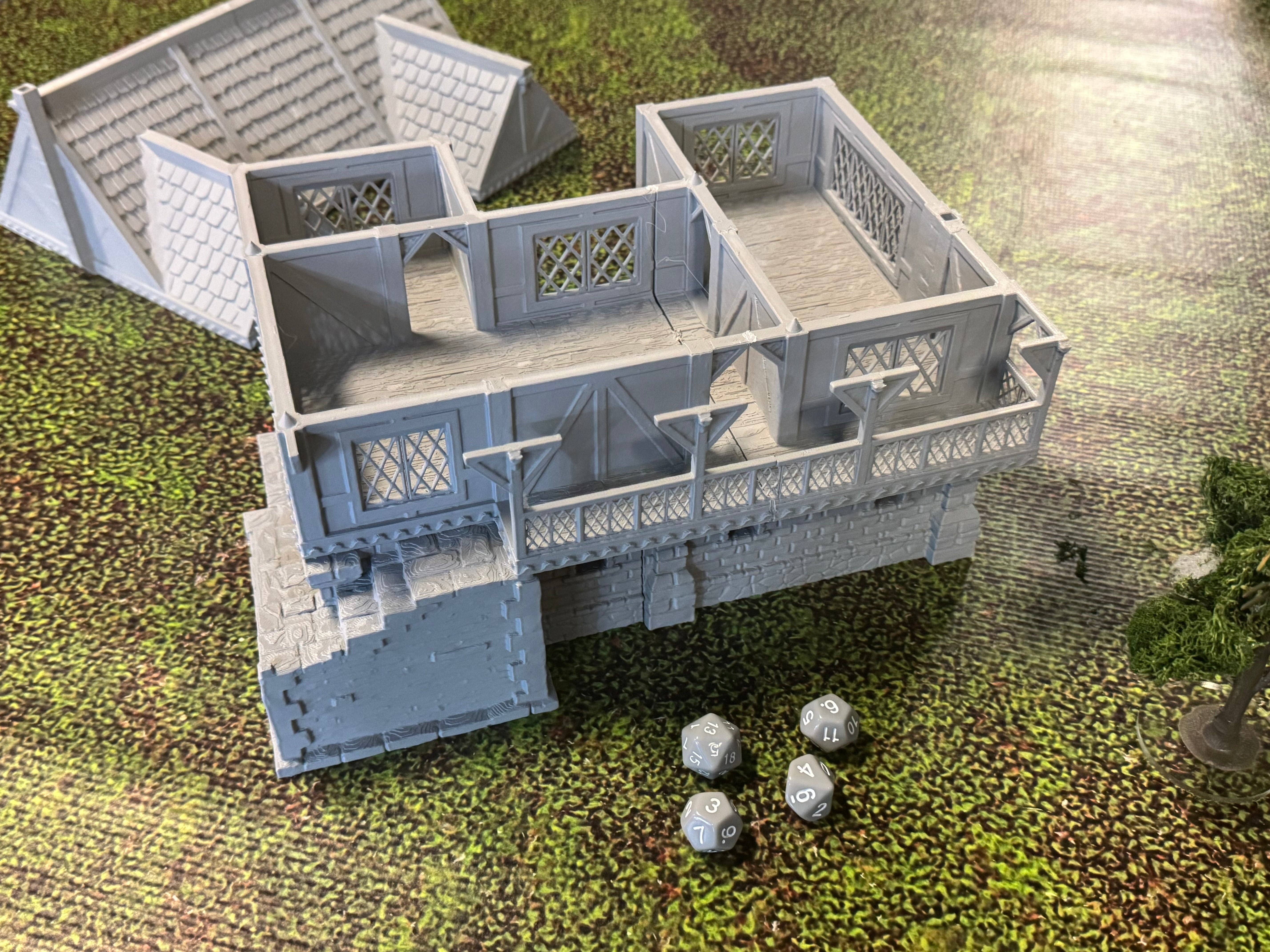 We Geek Together - Wholesale Decorative Tabletop Object - 3D Printed D&D Tavern Terrain | Modular Fantasy Building for Tabletop RPGs, Miniature Wargaming, Pathfinder, and TTRPG3