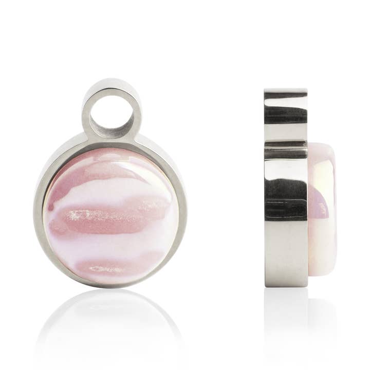 Brincos de argola • prata/rosa areia por atacado de ALEXASCHA