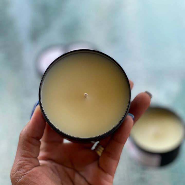 Sparkle’s Wax Melts - Vente Bougies de voyage - Bougie en cire de coco Candle Travel Tins, 8 oz, vente en gros3