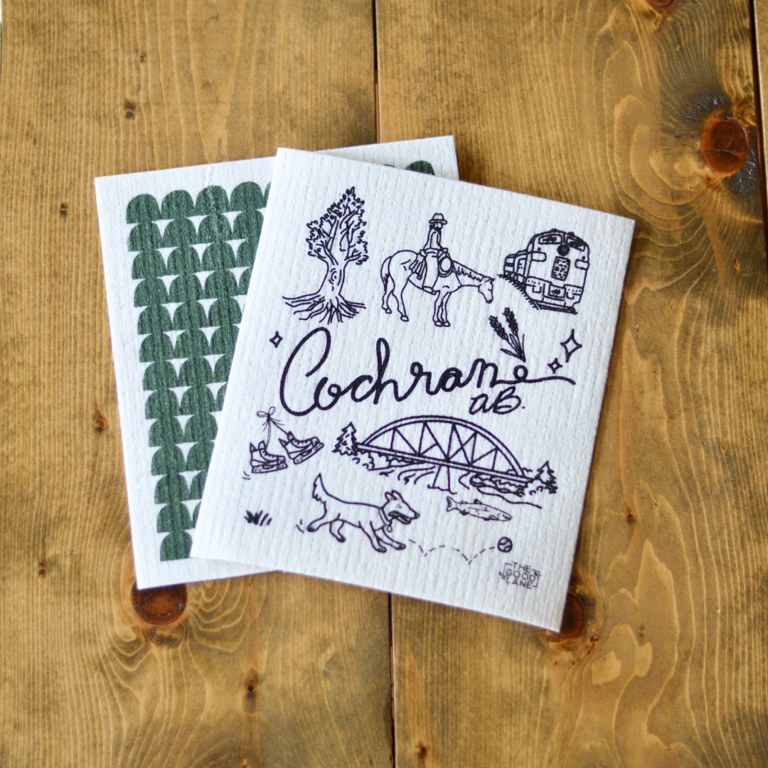 The Good Lane - Wholesale Dishcloth - Cloths That Support Local (Cochrane) - Swedish Sponge Cloth Set1
