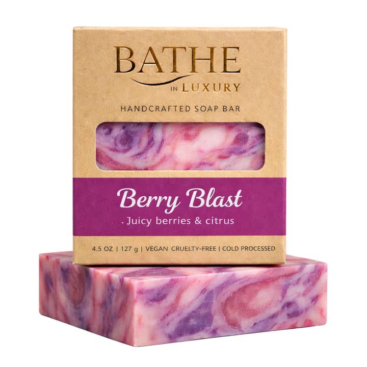 Berry Blast Soap Bar – Juicy Fruit Indulgence for wholesale by Bathe in Luxury