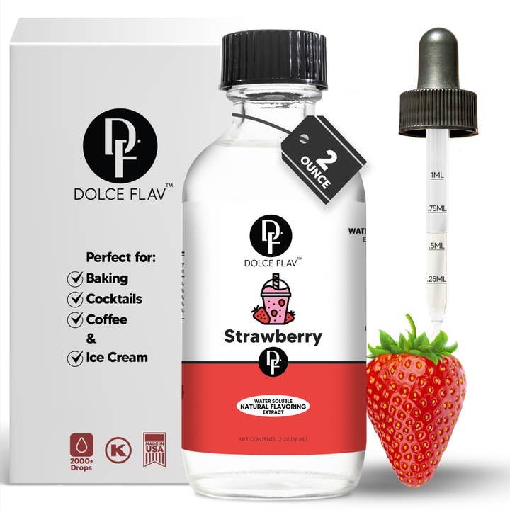 Olieopløselig jordbæraroma for engroshandel hos Dolce Flav