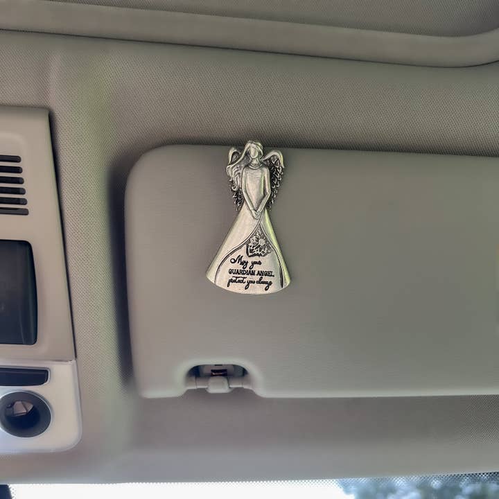 Abbey + CA Gift – Amuleto decorativo para carro – Unissexo por atacado – Clipes de Viseira Anjo da Guarda5