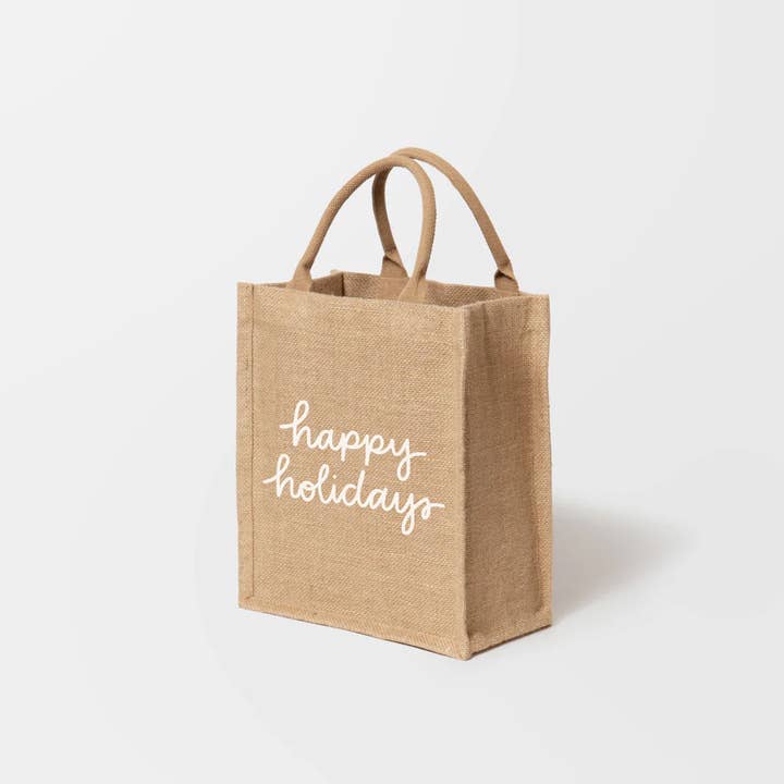 The Little Market - Wholesale Gift Bag - Reusable Gift Tote - Happy Holidays