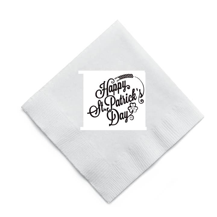 Happy St. Patrick's Day Cocktail Napkins for wholesale by MADdesign
