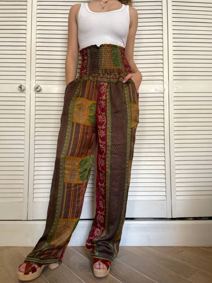 Nelia nummer 14 flytande byxor i siden för wholesale av LETE INDIEN BY AC