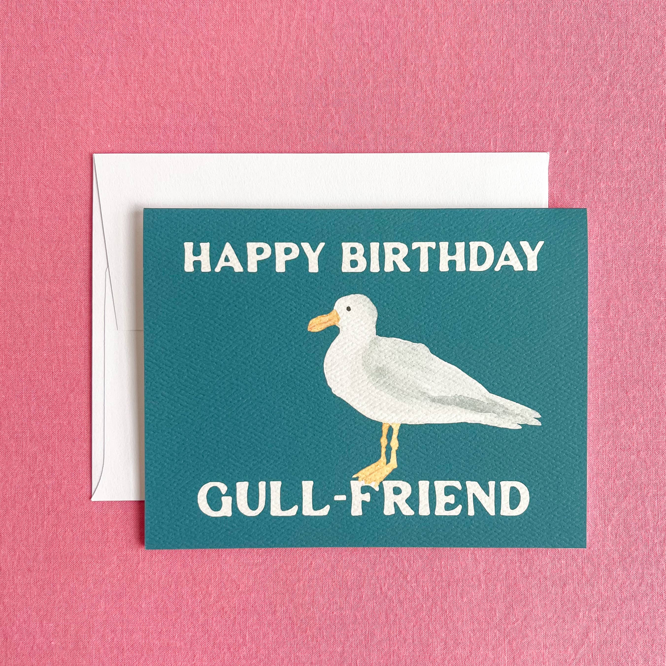 Gert & Co - Wholesale Birthday Card - Happy Birthday Gull-Friend Greeting Card | Birthday Pun Card5