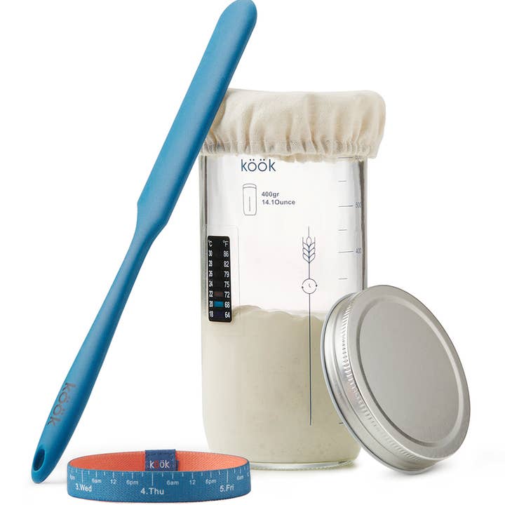 Kook - Wholesale Kitchen Tool/Gadget - Kook Sourdough Starter Kit, 24 oz