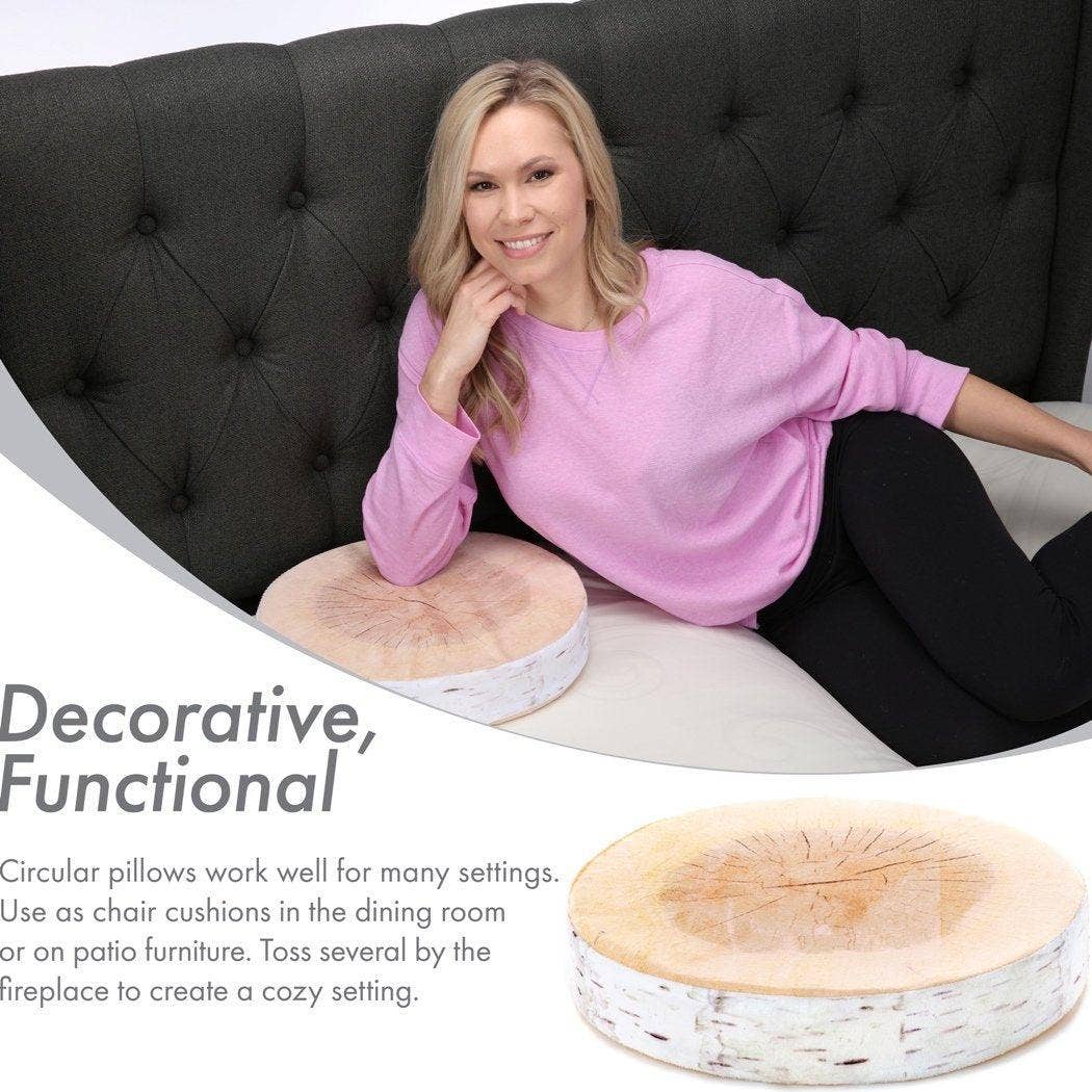 Husband Pillow - Wholesale Chair Cushion - Log Maple Slice Memory Foam Seat Cushion Decorative Pillow - Bring Nature Home2