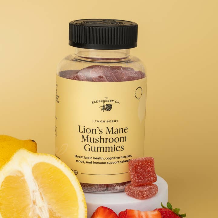 Gummies aux champignons crinière de lion pour la vente par The Elderberry Co