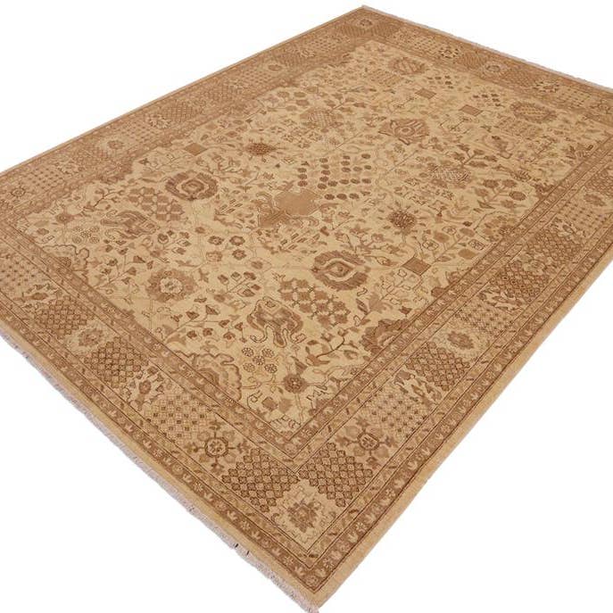 Boho Chic Ziegler Kasi Beige/Tan Wool Rug - 8'10'' x 11'9'' for wholesale by Arshs Fine Rugs