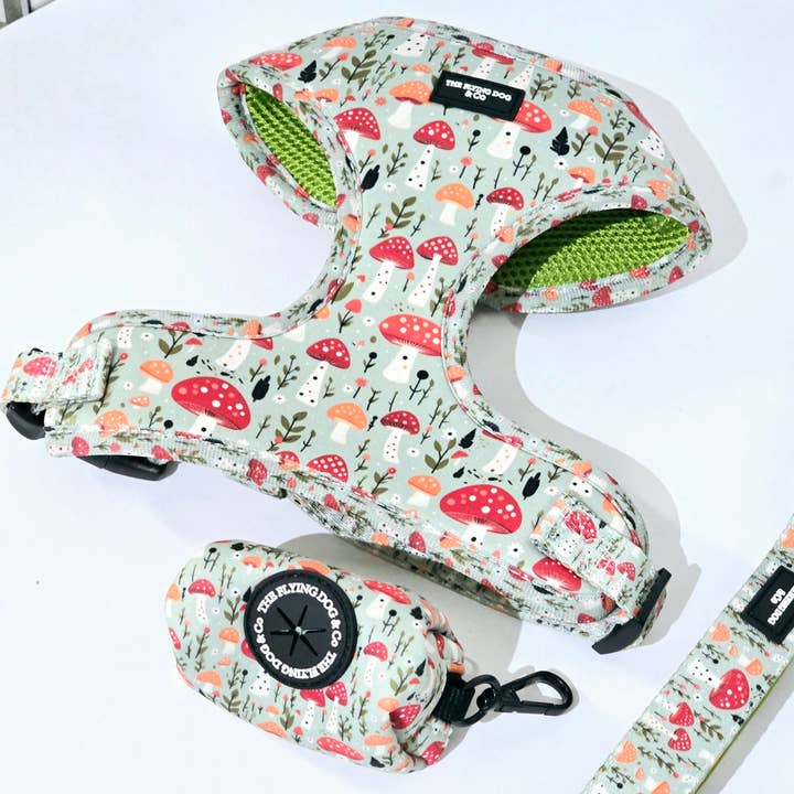 "Shroomies" - adjustable harness for wholesale by The flying dog n Co