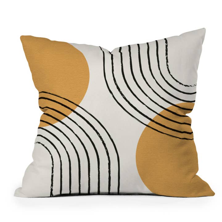 MoonlightPrint Sun Arch Double Gold Throw Pillow for wholesale by Deny Designs