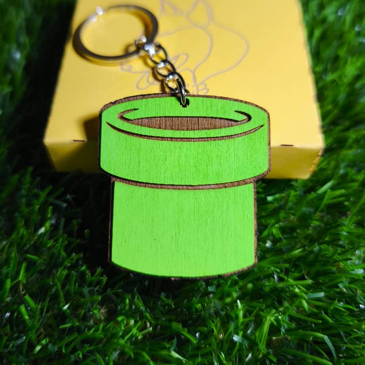 Llavero de Madera de Super Mario – Llavero de Tubería de Bienvenida a Casa para venta al por mayor de Herbs&Belles