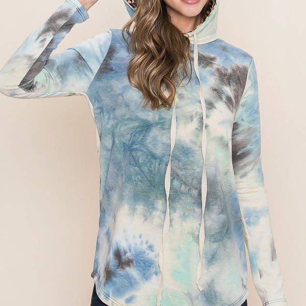 T5616- Sudadera de punto con capucha y manga larga de tie-dye para venta al por mayor de IWT Brands