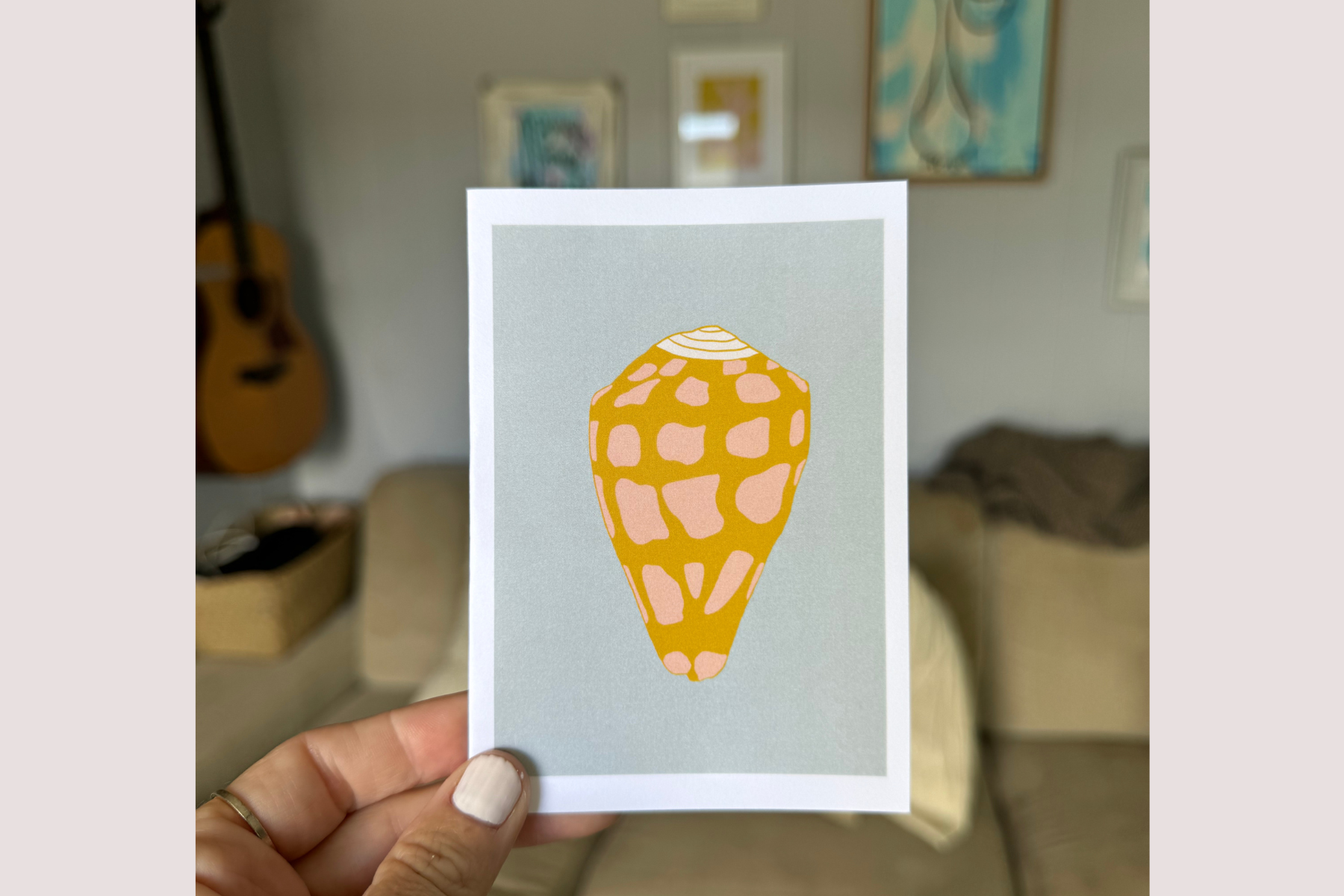 Sierra Rehrer Designs - Wholesale Everyday Greeting Card - Hebrew Cone Shell Greeting Card0