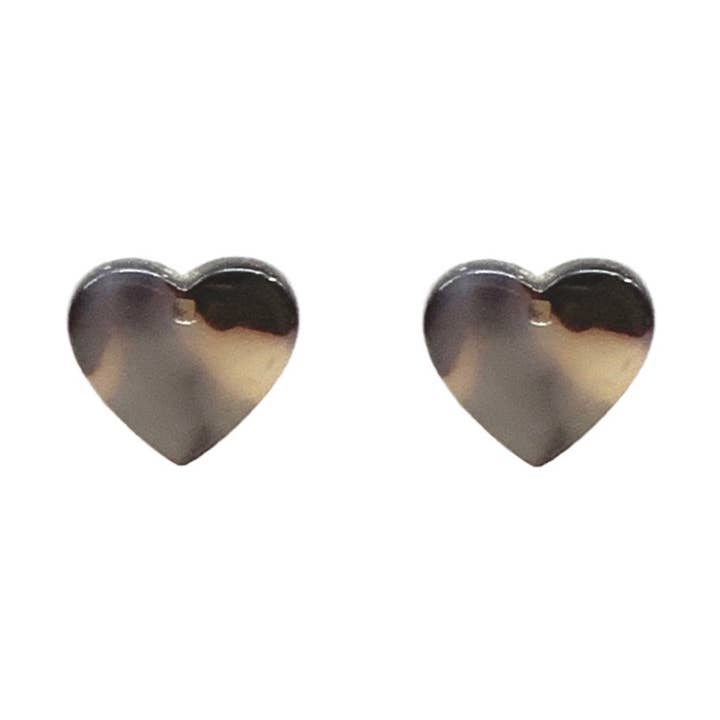 Orecchini a bottone a forma di cuore in tartaruga marrone per la vendita all'ingrosso da parte di St Armands Designs of Sarasota