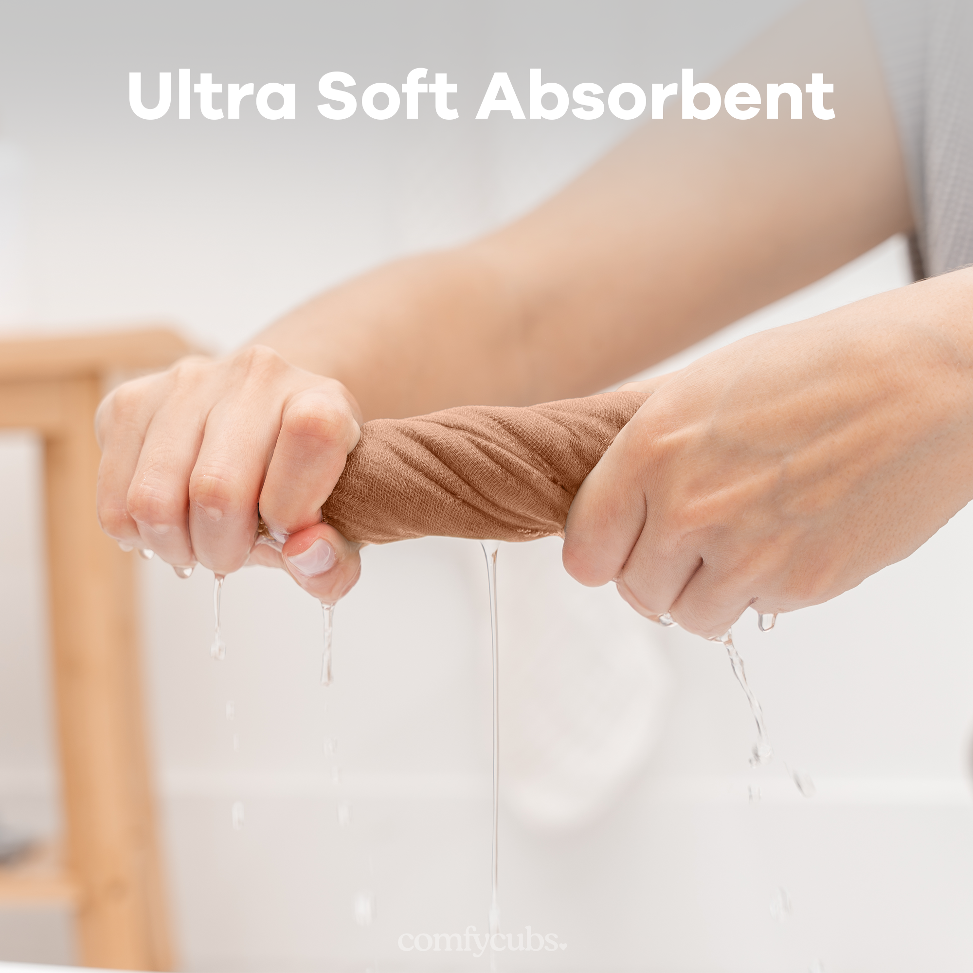 Comfy Cubs – wholesale Wash cloth – Child & baby – Muslin Baby Washcloths, Soft 10"x10" Cotton by Comfy Cubs45