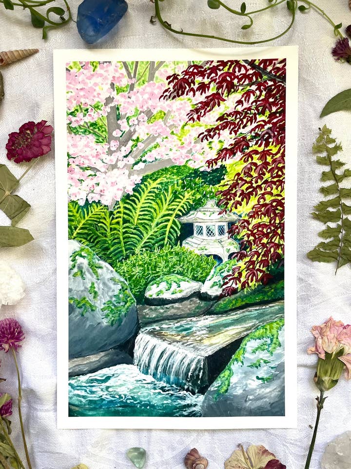 Garden Stream Study no. 1 Print for wholesale by Lilly Carr Art