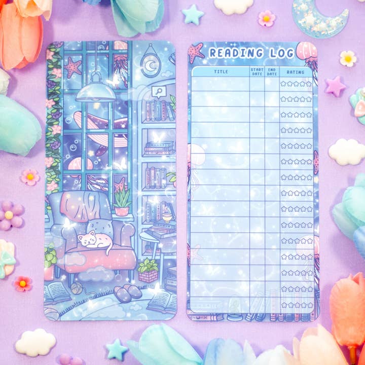 Reading Room Reading Log Bookmark for wholesale by Unicorn Eclipse