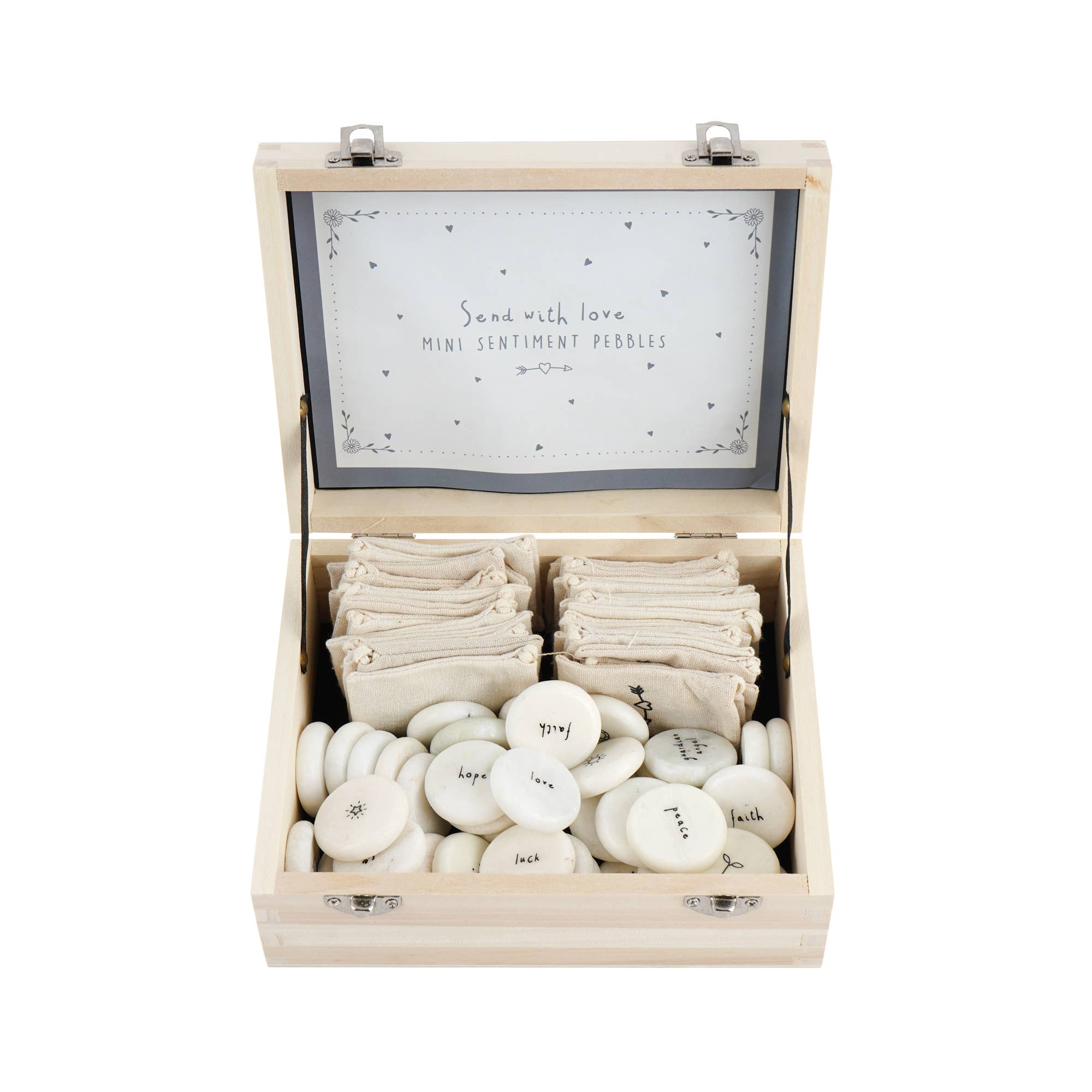 CGB Giftware – wholesale Decorative plate/dish/bowl – 80 Piece Send With Love Mini Pebbles & Display Box0