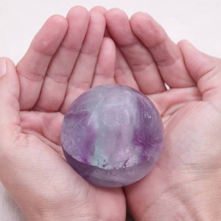 Tiny Rituals - Wholesale Spiritual Stone/Crystal - Rare Rainbow Fluorite Spheres - AAA Premium Quality80